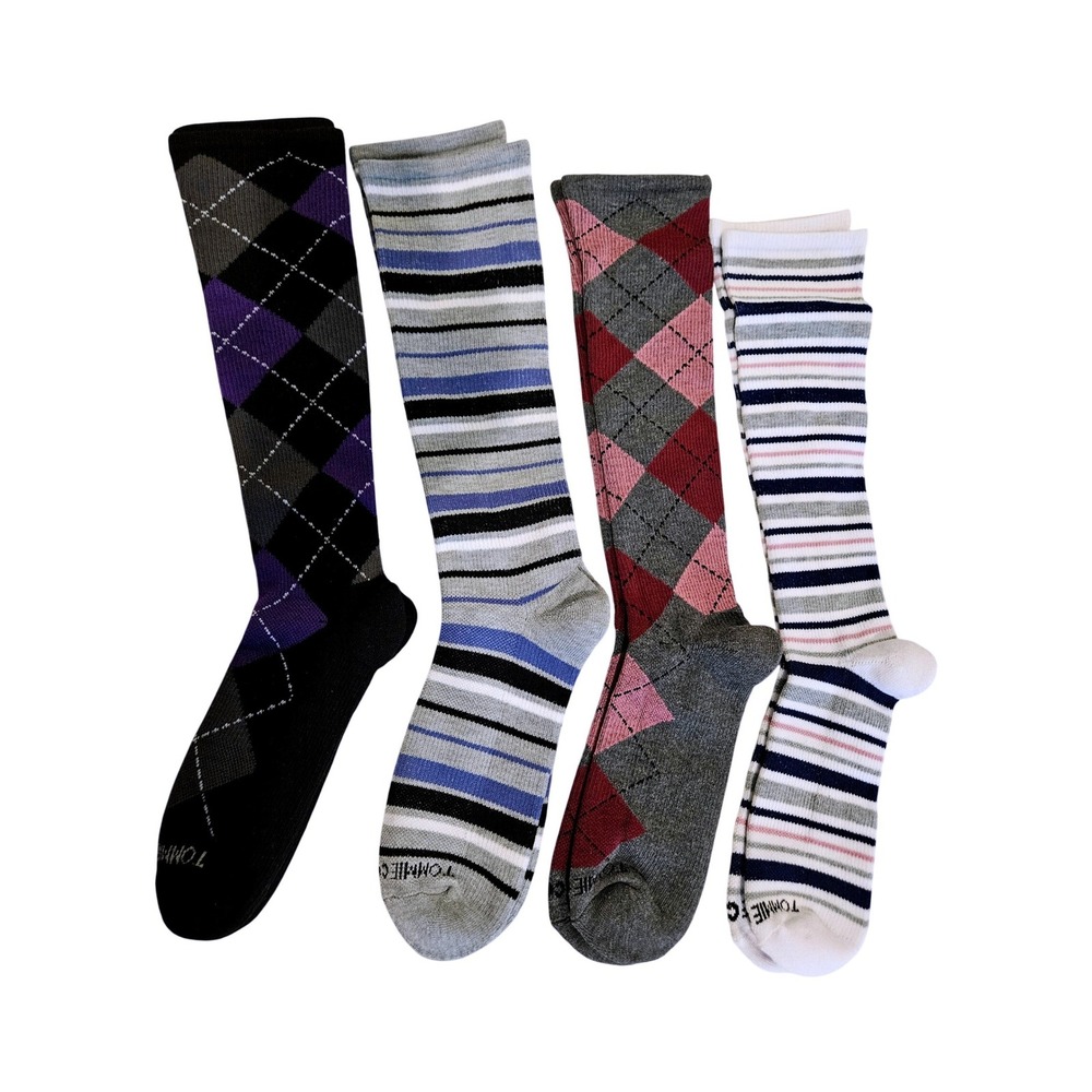 Tommie Copper OTC Compression Socks 4-Pack Womens Size‎ 10.5-12 Large